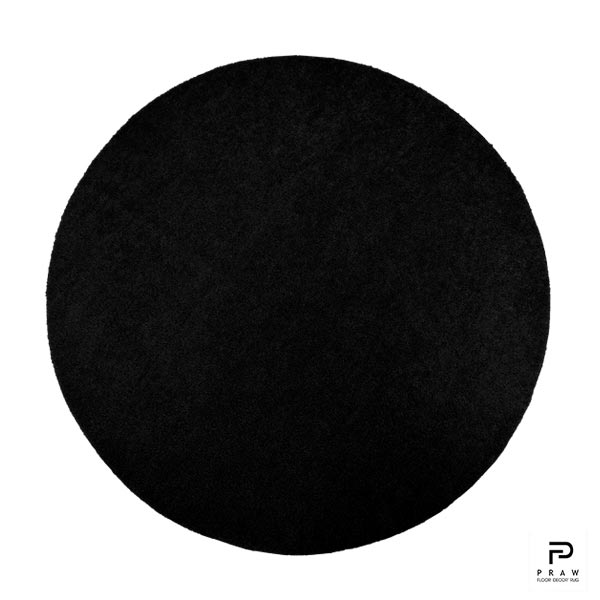 Minimal Round Rug [Raven black] พรมทรงกลม