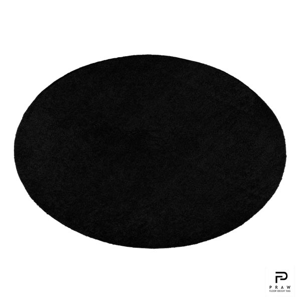 Minimal Round Rug [Raven black] พรมทรงกลม