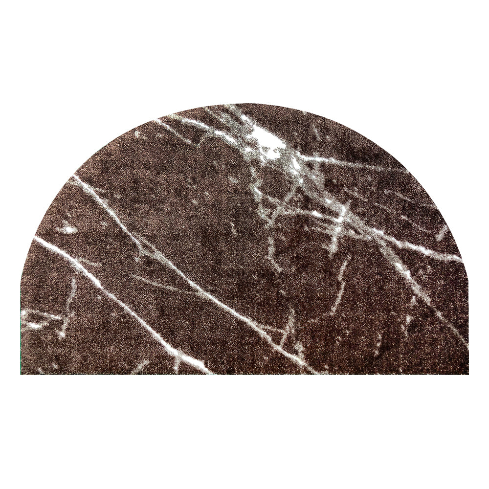 Halfmoon Marble Brown Semicircular Carpet