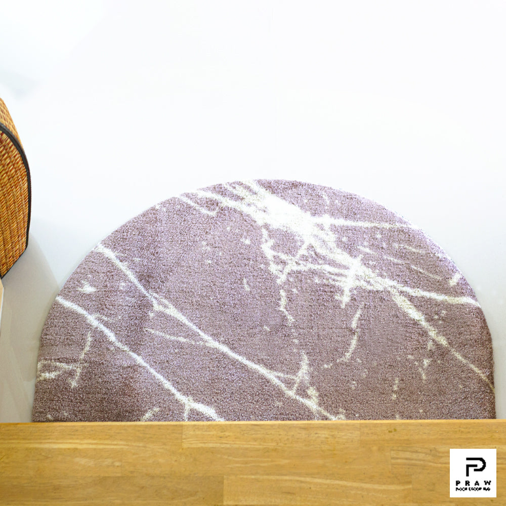 Halfmoon Marble Pink Semicircular Carpet
