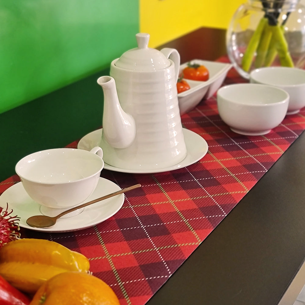 Praw Scot Red - SUB028 Rubber placemat, table mat, non-slip, premium safe material