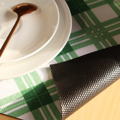 Praw Scot Green - SUB031 Rubber placemat, table mat, non-slip, premium safe material