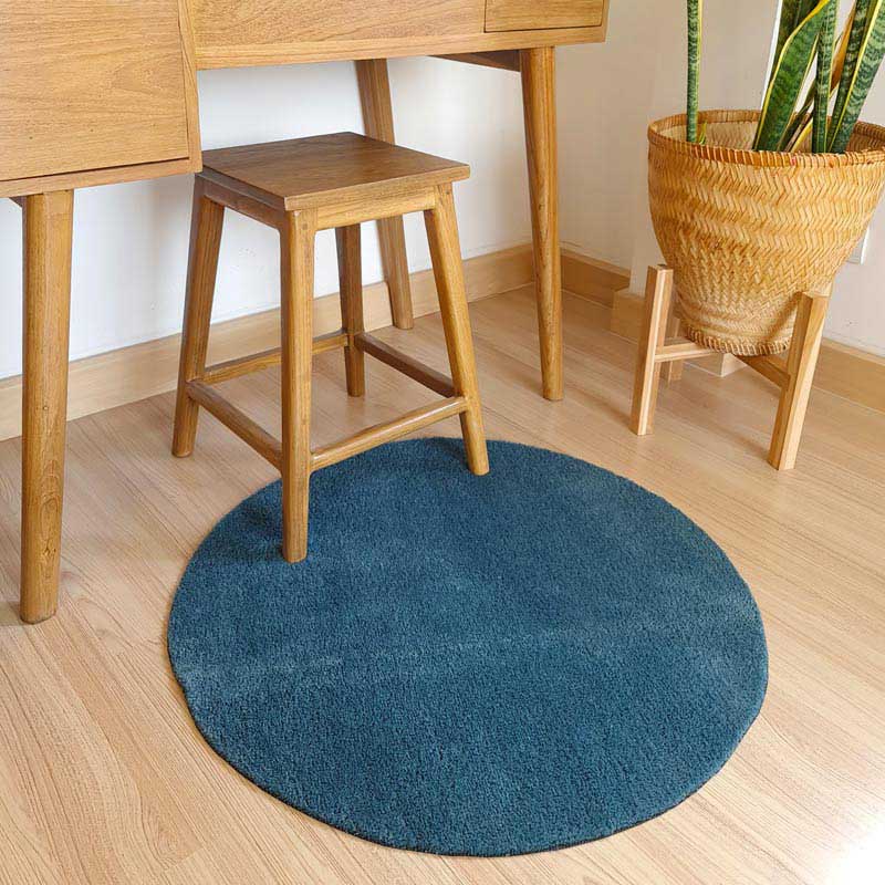 Minimal Round Rug [Raven black] พรมทรงกลม